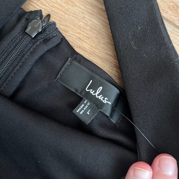 Lulu’s Immaculate Excellence Black Sleeveless Ruffled Tulip Maxi Dress Large NEW - Picture 4 of 4